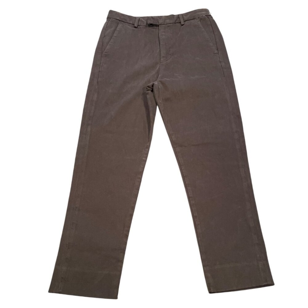 AG Adriano Goldschmied Sz 32x27.5 Brown Cropped Chino Pant Tapered